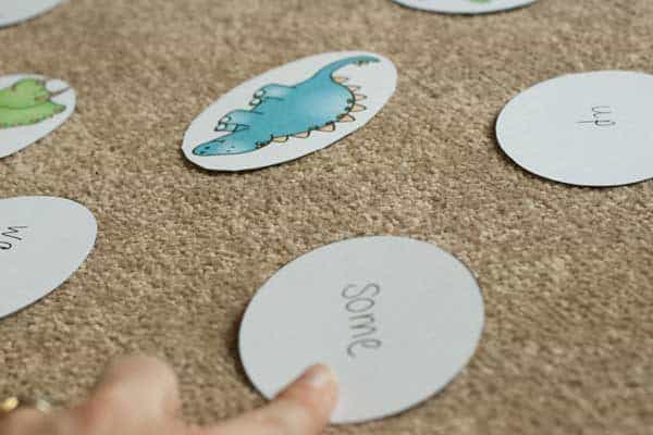 Dino Babies and Eggs First 100 Sight Words. Three Games for Kids learning to read