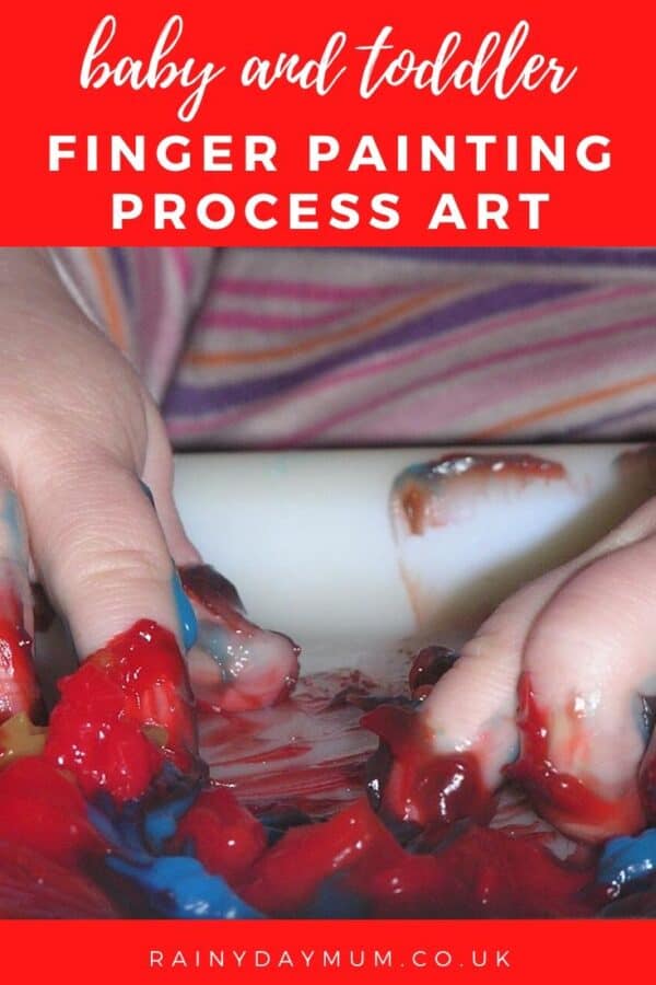 baby and toddler finger painting process art