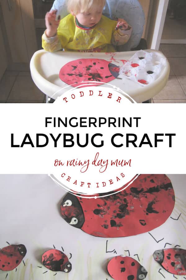 toddler craft ideas fingerprint ladybirds on rainy day mum