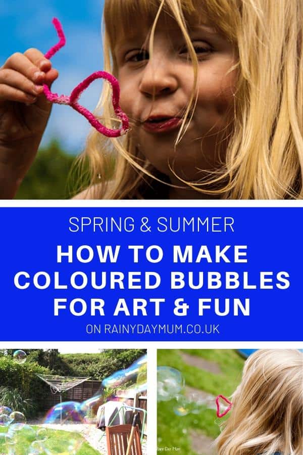 how to make coloured bubble for art and fun