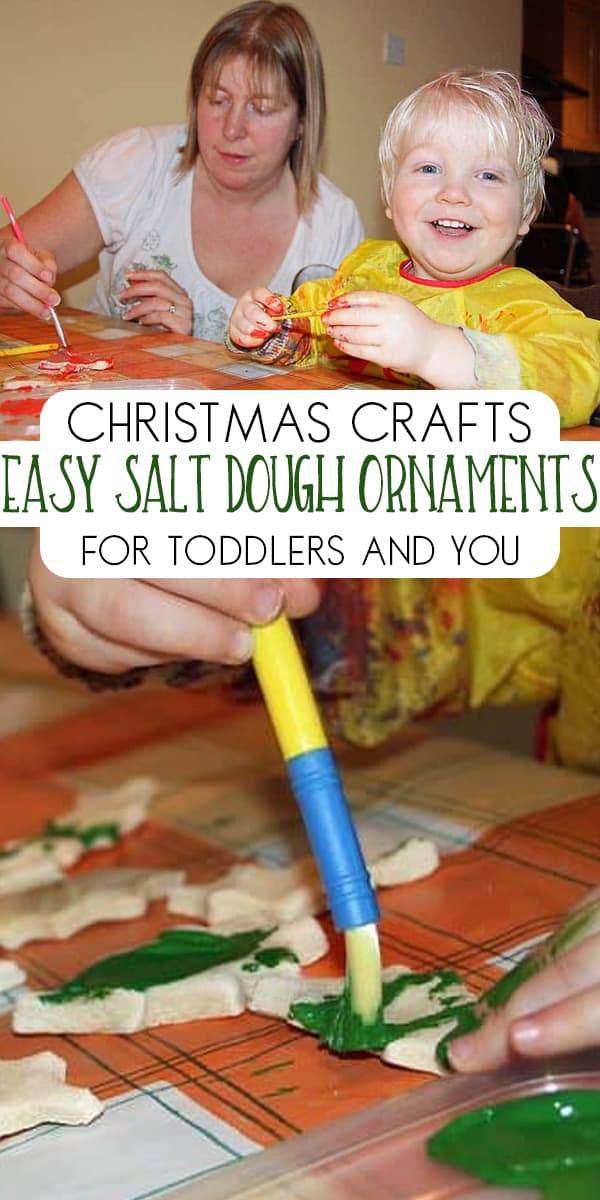 Simple Christmas Craft to do with toddler during the holiday season create some salt dough ornaments for the Christmas Tree