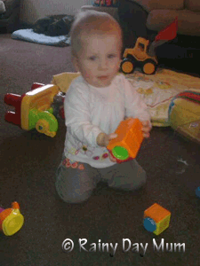Baby playing with Blocks