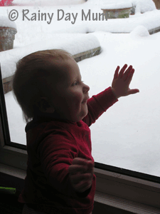 Babies first sight of snow