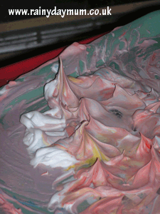 Mountains from Shaving Foam