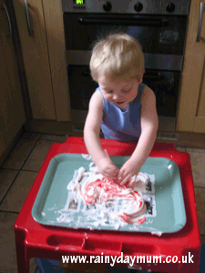Shaving Foam for Sensory Play for Toddlers