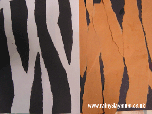 Paper animals skins - zebra and tiger