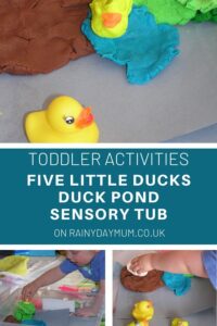toddler activities five little ducks duck pond sensory tub