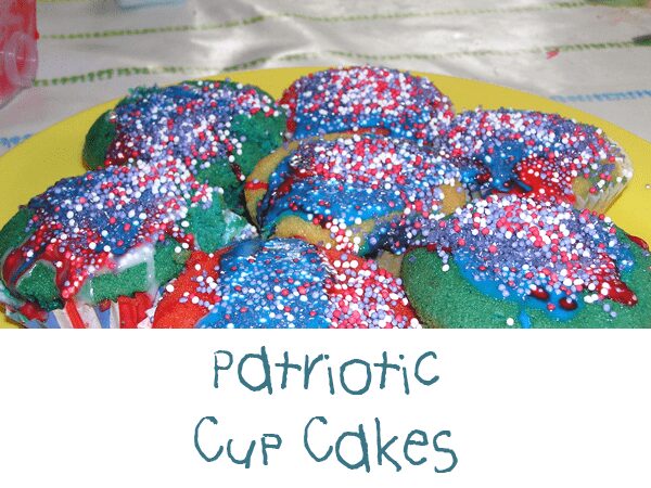 red white and blue cupcakes to make with kids for VE day or Independence day