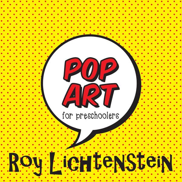 Simple Pop Art Art activity for preschoolers and Kindergarten aged children inspired by the modern paintings by Roy Lichtenstein.