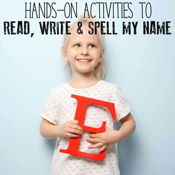 Easy, fun and simple hands-on activities for toddlers and preschoolers to learn to read, write and spell their own names.