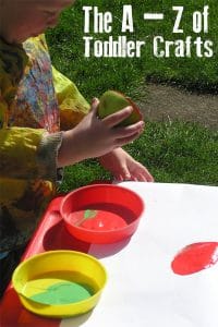 Looking for ideal art and craft activities for toddlers then find the perfect idea in this A to Z of Toddler Crafts including extra crafts for each season.