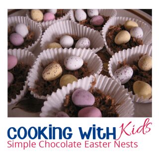 Chocolate Nests for kids to make