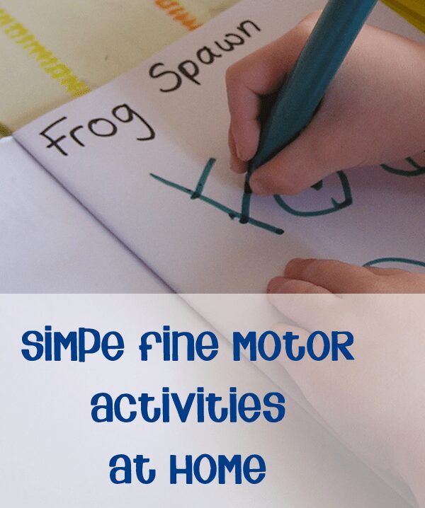 Simple and Fun fine motor activities for home - helping your child get reading for school through play