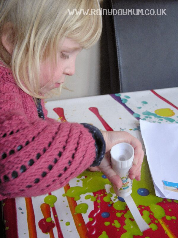 Creative Card Making with young children using recycled Christmas Cards