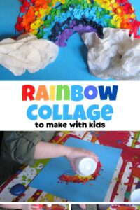 rainbow collage art project for kids