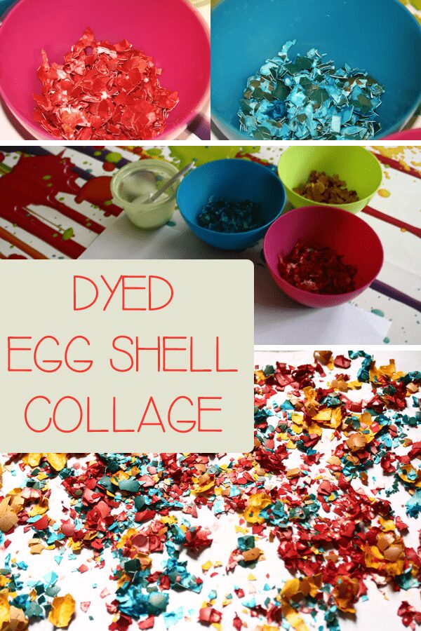 Dyed Egg Shell Collage
