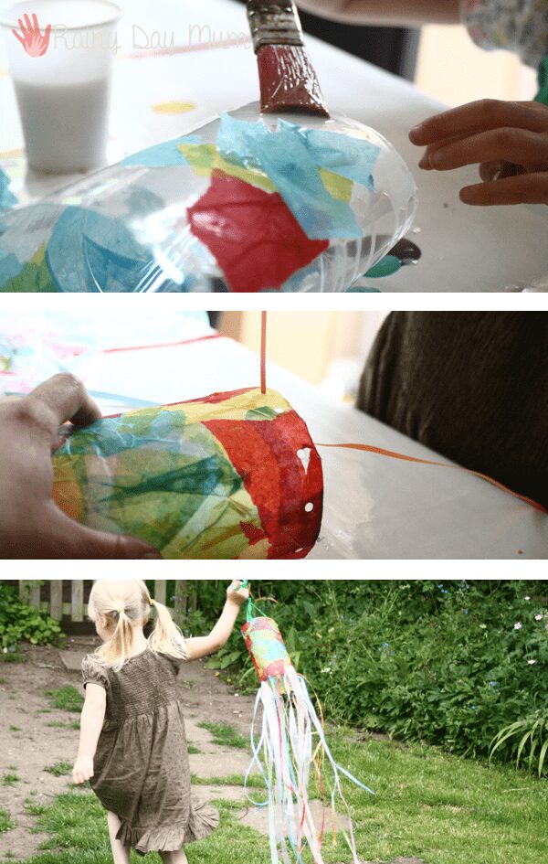 how to make a windsock from a plastic bottle