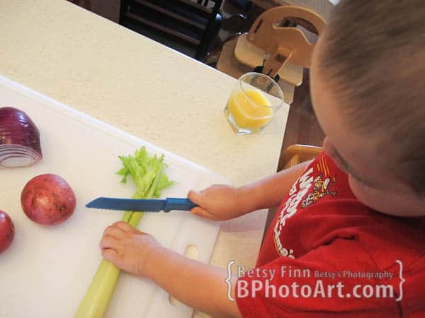 Making Crock Pot Soup with kids to bring alive the book Stone Soup