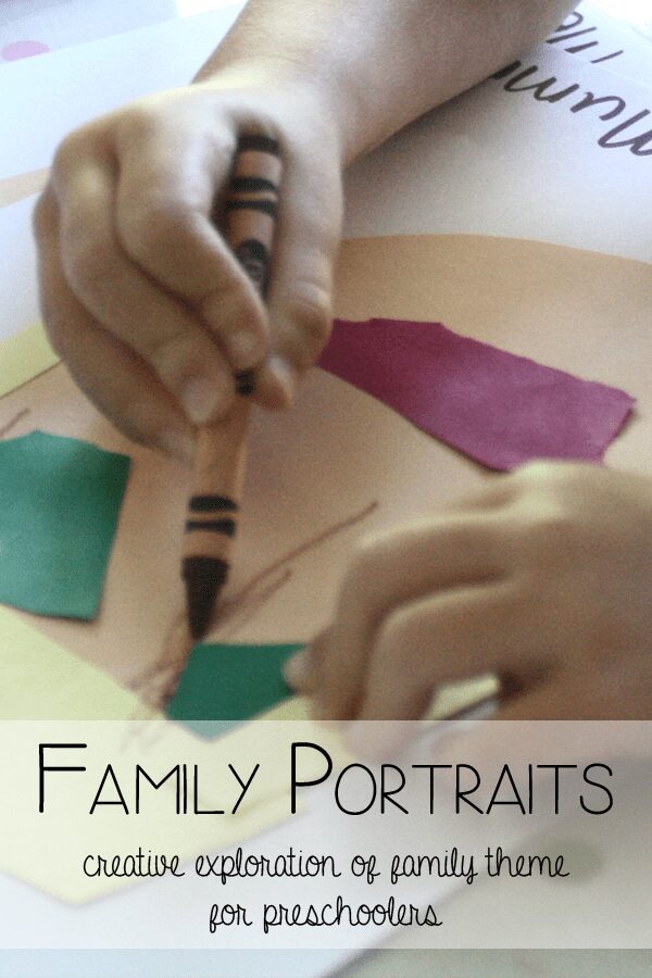 A fun collage activity as part of the family theme for preschool to create collages of the family. Plus additional resources and ideas for the theme.