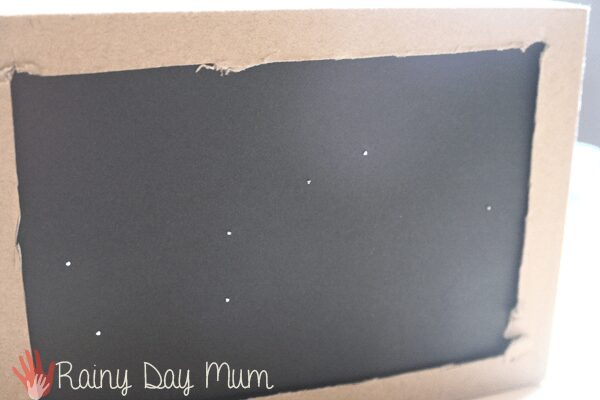 Shoe Box Constellation Maps - create your own star maps to view inside any day of the year