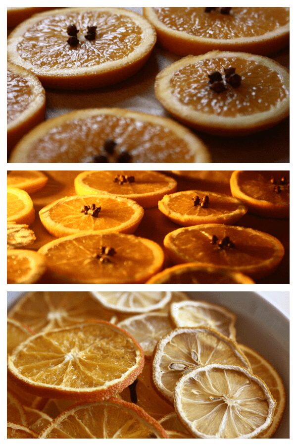 to dry citrus fruit for festive decorations
