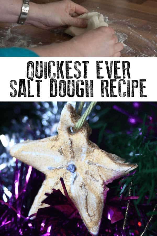 Microwave Salt Dough Recipe ideal for crafting with kids to create some simple ornaments and decorations.