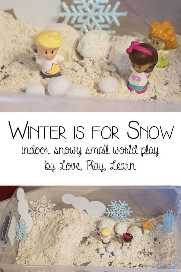 Winter is for Snow - indoor snowy small world play