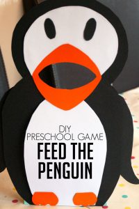 DIY Feed the Penguin Game for Preschoolers