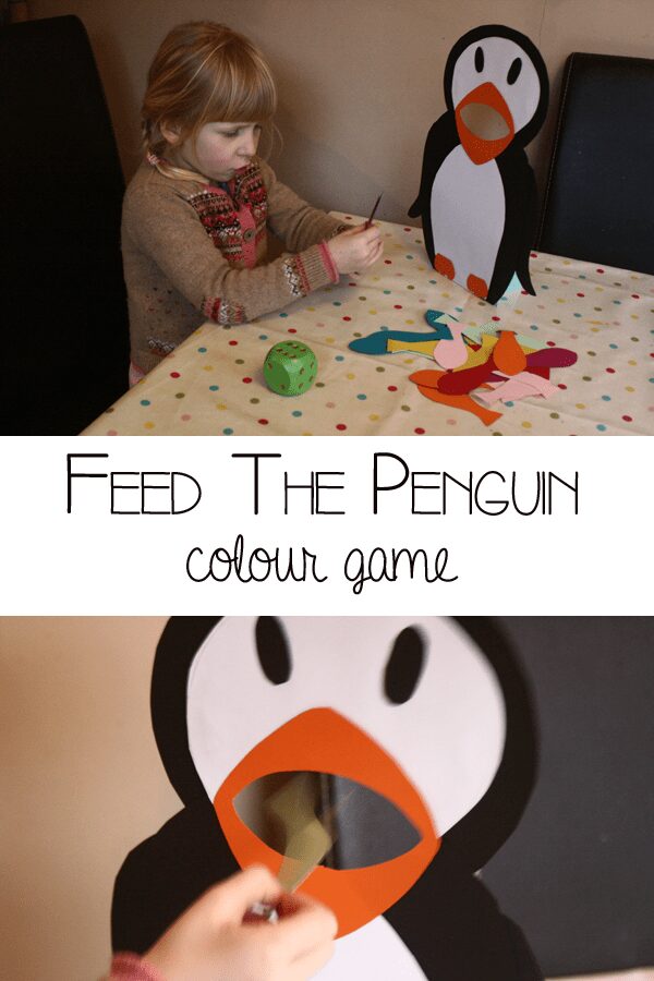 A fun winter or polar-themed game for preschoolers to feed the penguin. Full instructions on making the stand up penguin and the ideas and inspiration for using it to play simple learning games with preschoolers at home or in the classroom.