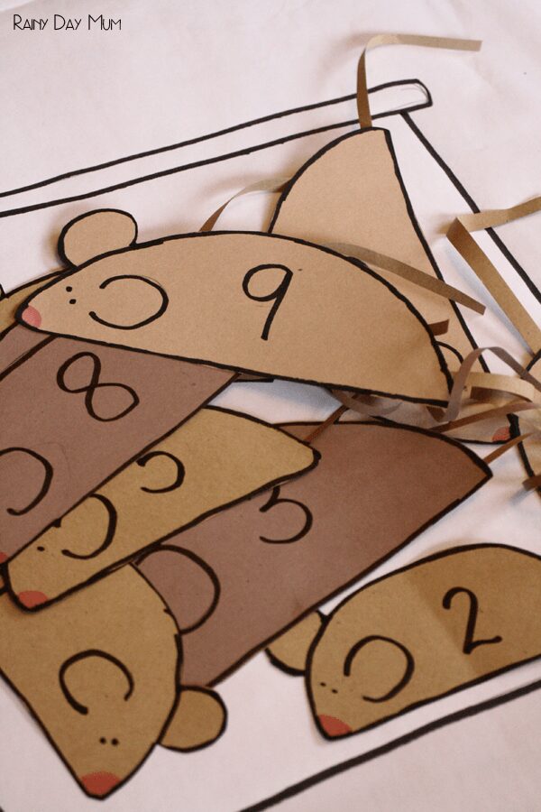 Mouse Count by Ellen Stoll Walsh - Number Line and Counting activity