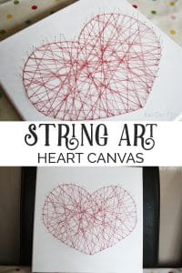String Art Canvas Heart for Kids and You to Make
