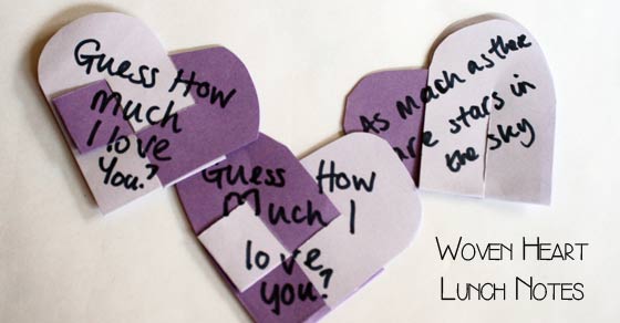 Guess How Much I Love you woven heart lunch notes celebrating 20 years of this iconic book