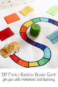 DIY Family Board Game for learning and movement