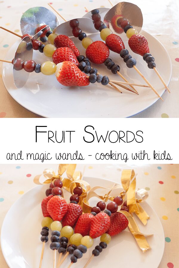 Fruit Swords and Magic Wands simple snacks for kids to make