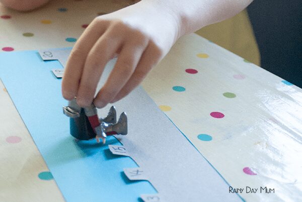 Skip Counting Battlements - Castle themed math activity for counting in 2's, 10's and 5's