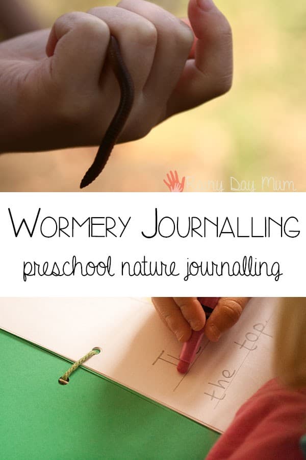 Wormery Journalling with kids - introducing preschoolers to nature journalling whilst studying what happens under the Earth