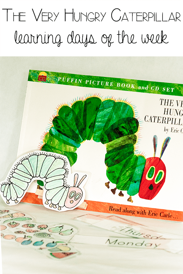The Very Hungry Caterpillar Preschool activity to learn to read the days of the week, with your DIY munching caterpillar that works on developing fine motor skills whilst having fun learning.