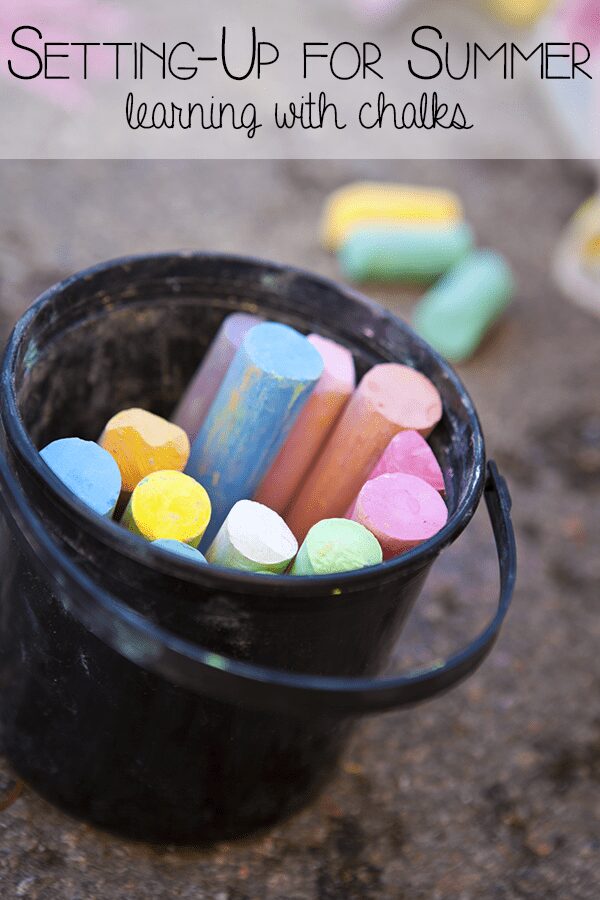 Setting up for summer learning with chalks - give your children the resources and inspiration this summer with one of our favourite materials Chalks and watch the learning happen