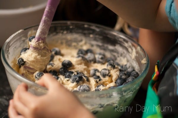Easy Lemon and Blueberry Muffin Recipe ideal for Summer and great to cook with kids