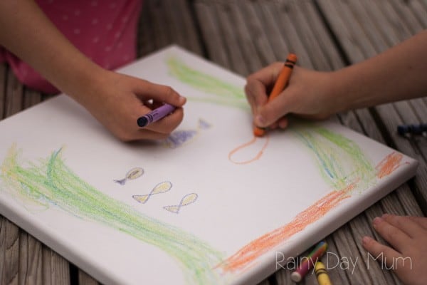 Collaborative Art Project for Mixed Age Kids to do this Summer