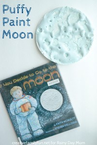DIY Puffy Paint recipe and fantastic space based art for kids