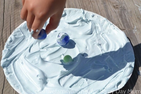 DIY Puffy Paint recipe and fantastic space based art for kids