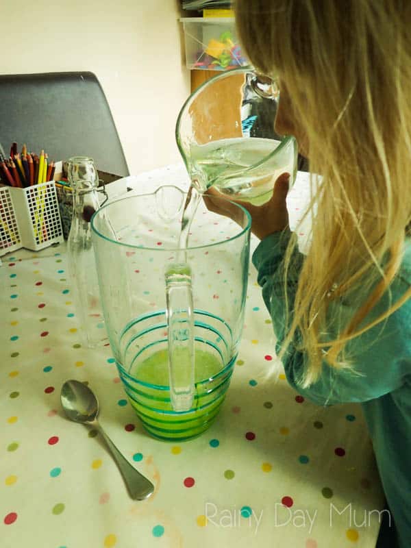 Slimey Limey Lemonade, a simple Halloween Drink Recipe for kids to make