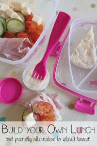 Build your own lunch – alternative to sandwich lunch box idea