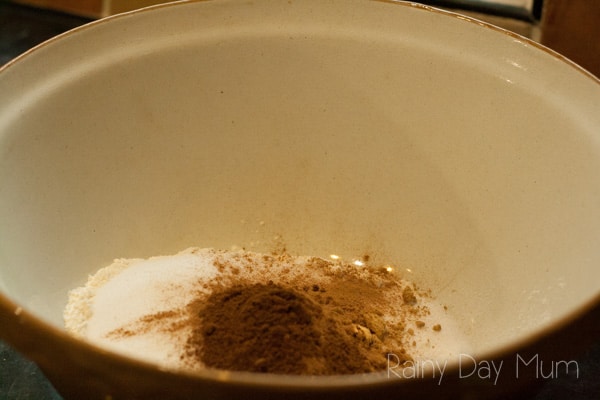 salt dough mix in a bowl