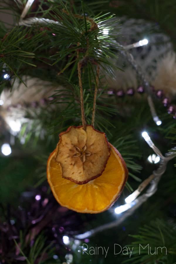 Apple Star Ornaments - natural decorations you can make at home with kids to decorate the Christmas Tree