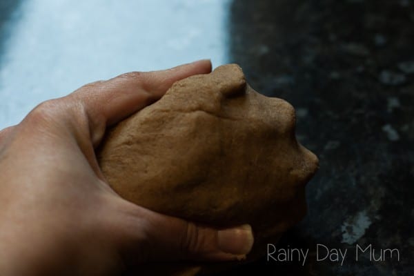 gingerbread salt dough ready to make Christmas decorations with