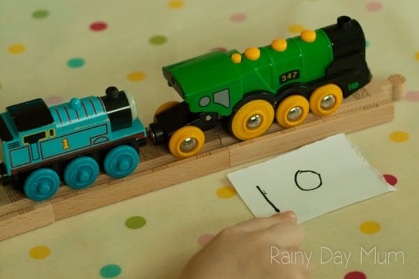 Inspired by the classic children's storybook The Little Engine that Could an early years hands-on mathematics activity to teach counting on and back