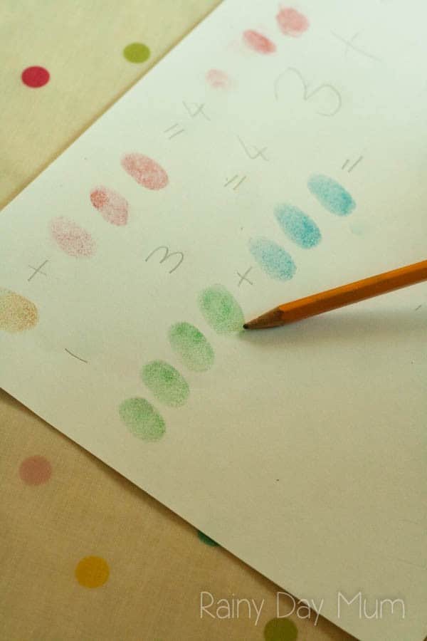 Simple low prep activity to help young children with addition and number sentences