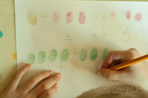 Simple low prep activity to help young children with addition and number sentences